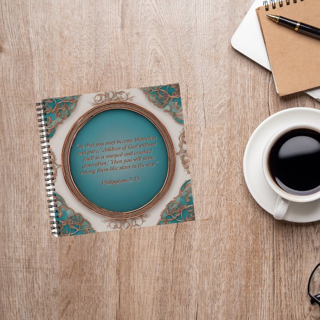 Turquoise Copper Cream Spend Time w Jesus Journal (Creator Uploaded)