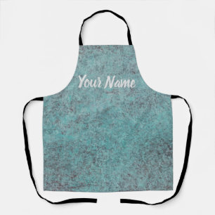 Turquoise Copper Patina texture gift Apron