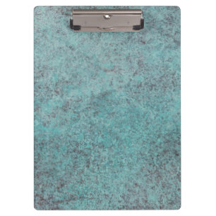 Turquoise Copper Patina texture gift Clipboard
