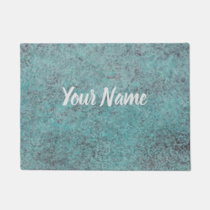 Turquoise Copper Patina texture gift Doormat