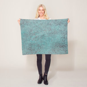Turquoise Copper Patina texture gift Fleece Blanket