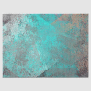 Turquoise Copper Petina Decoupage Baclgrround Tissue Paper