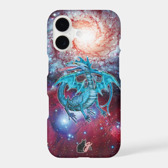 Turquoise Cosmic Dragon Case-Mate iPhone Case (Back)
