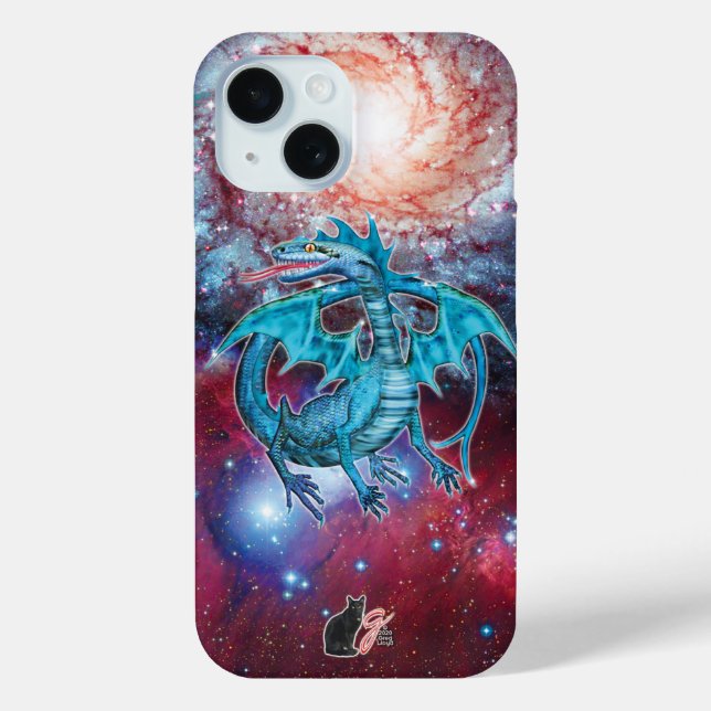 Turquoise Cosmic Dragon Case-Mate iPhone Case (Back)