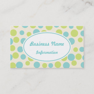 Turquoise Cream Business Card