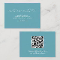 Turquoise Customised Wedding Insert Cards