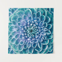 Turquoise Dahlia Flower Macro Background