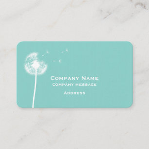 Turquoise Dandelion Business Card