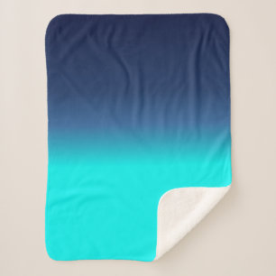 Turquoise Dark Blue Ocean Colors Stylized Blanket