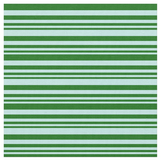 Turquoise & Dark Green Striped/Lined Pattern Fabric (Close Up)