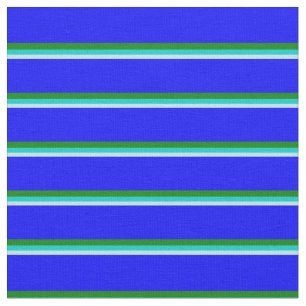 Turquoise, Dark Turquoise, Green & Blue Pattern Fabric