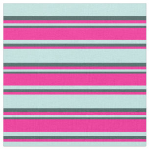 Turquoise, Deep Pink & Dark Slate Grey Coloured Fabric