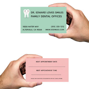 Turquoise Dentist Business Card -Dentists Cards