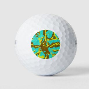 Turquoise Design Golf Balls