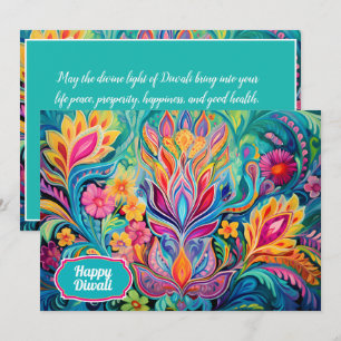 Turquoise Diwali Dreamscape card