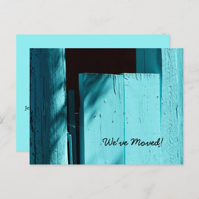 Turquoise Door, New Address Announcement (Front/Back)
