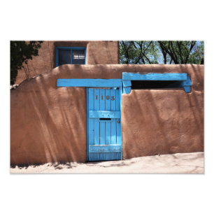 Turquoise Door Santa Fe New Mexico Photo Print