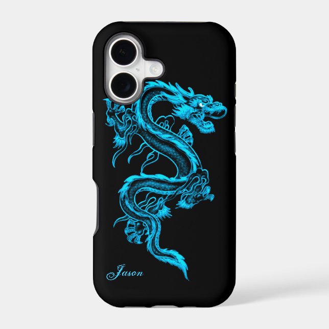 Turquoise Dragon Custom iPhone 5 Case (Back)