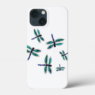 Turquoise Dragonfly Art iPhone 13 Mini Case
