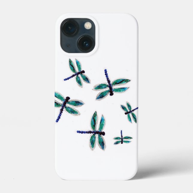 Turquoise Dragonfly Art Case-Mate iPhone Case (Back)