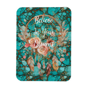 Turquoise Dream Catcher  Magnet