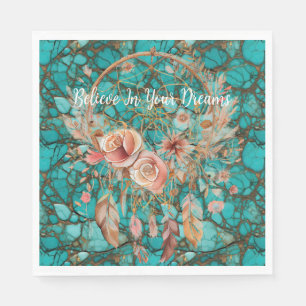 Turquoise Dream Catcher Napkin