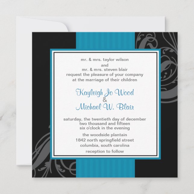 Turquoise Dream Invitation (Front)
