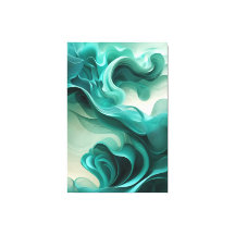 Turquoise Dreamscape - Abstract Canvas Print