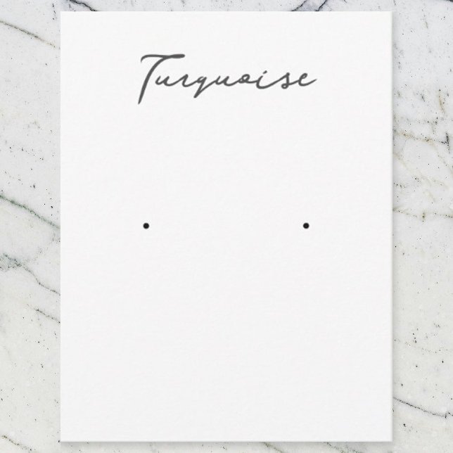 Turquoise Earring Jewellery Display Card (Creator Uploaded)