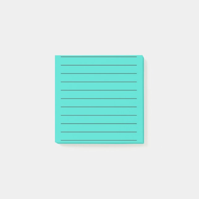 Turquoise Elegant Stationery Vibrant  Post-it Notes (Front)