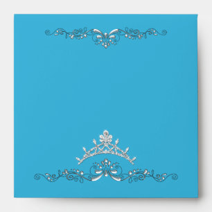 Turquoise Envelope Silver Look Image