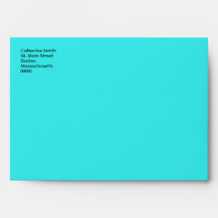 Turquoise Envelope With Damask Inside