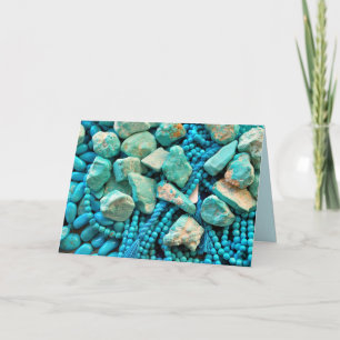 Turquoise Fallen Sky Stone December Birthday Card