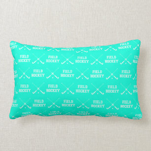 Turquoise Field Hockey Pillow