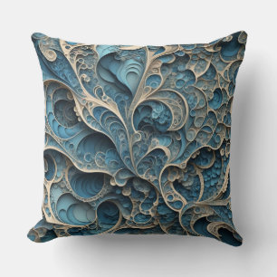 Turquoise Filigree Cushion