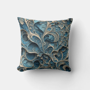 Turquoise Filigree Cushion