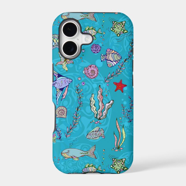 Turquoise Fish Pattern (Back)