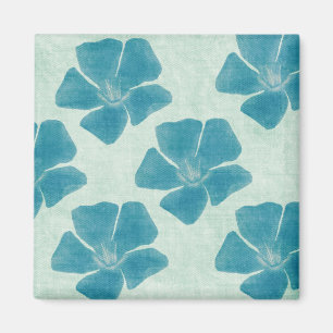 Turquoise Flower Pattern Magnet