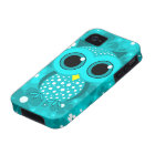 turquoise flowers and cute owl