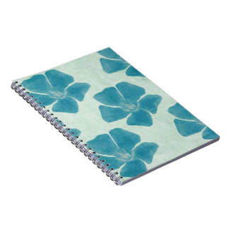 Turquoise Flowers Notebook