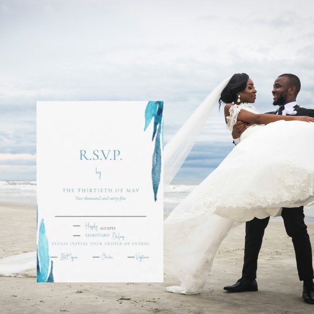 Turquoise Foliage Dinner RSVP (Creator Uploaded)