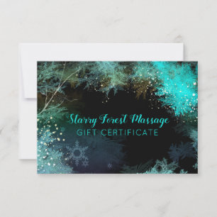 Turquoise Forest Business Gift Certificate Card