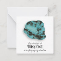 *~* TURQUOISE Gem Intention AP64 Flat Note Card