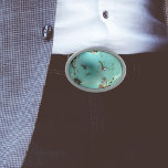 Turquoise Gemstone Image Oval Belt Buckle<br><div class="desc">Custom design product with a colourful pattern. Personalise this template with your artwork. Transfer this design to any item.</div>