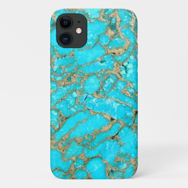 Turquoise Gemstone iPhone Case (Back)