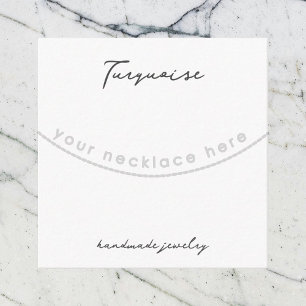 Turquoise Gemstone Necklace Jewellery Display Card