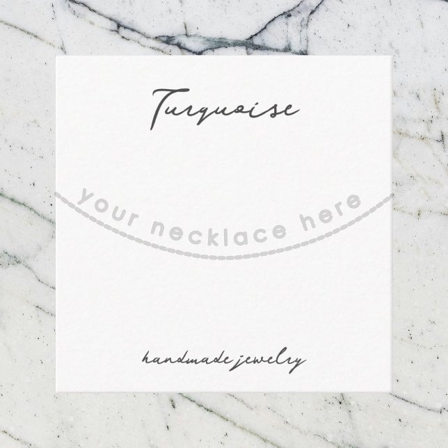 Turquoise Gemstone Necklace Jewellery Display Card (Creator Uploaded)