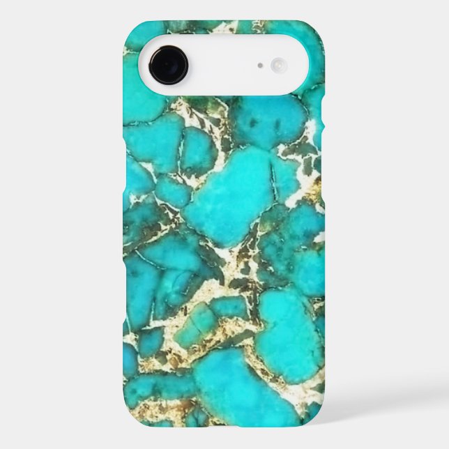 Turquoise Gemstone with Pyrite Matrix Case-Mate iPhone Case (Back)
