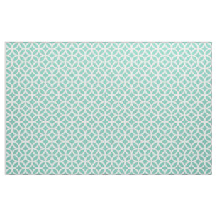 Turquoise Geometric Pattern Fabric