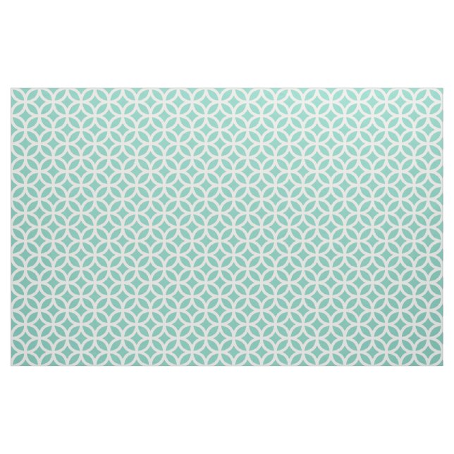 Turquoise Geometric Pattern Fabric (Yard)